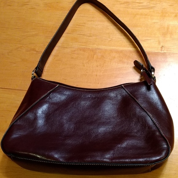 Brown leather handbag - Picture 1 of 2